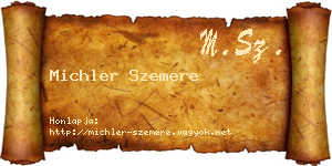 Michler Szemere névjegykártya